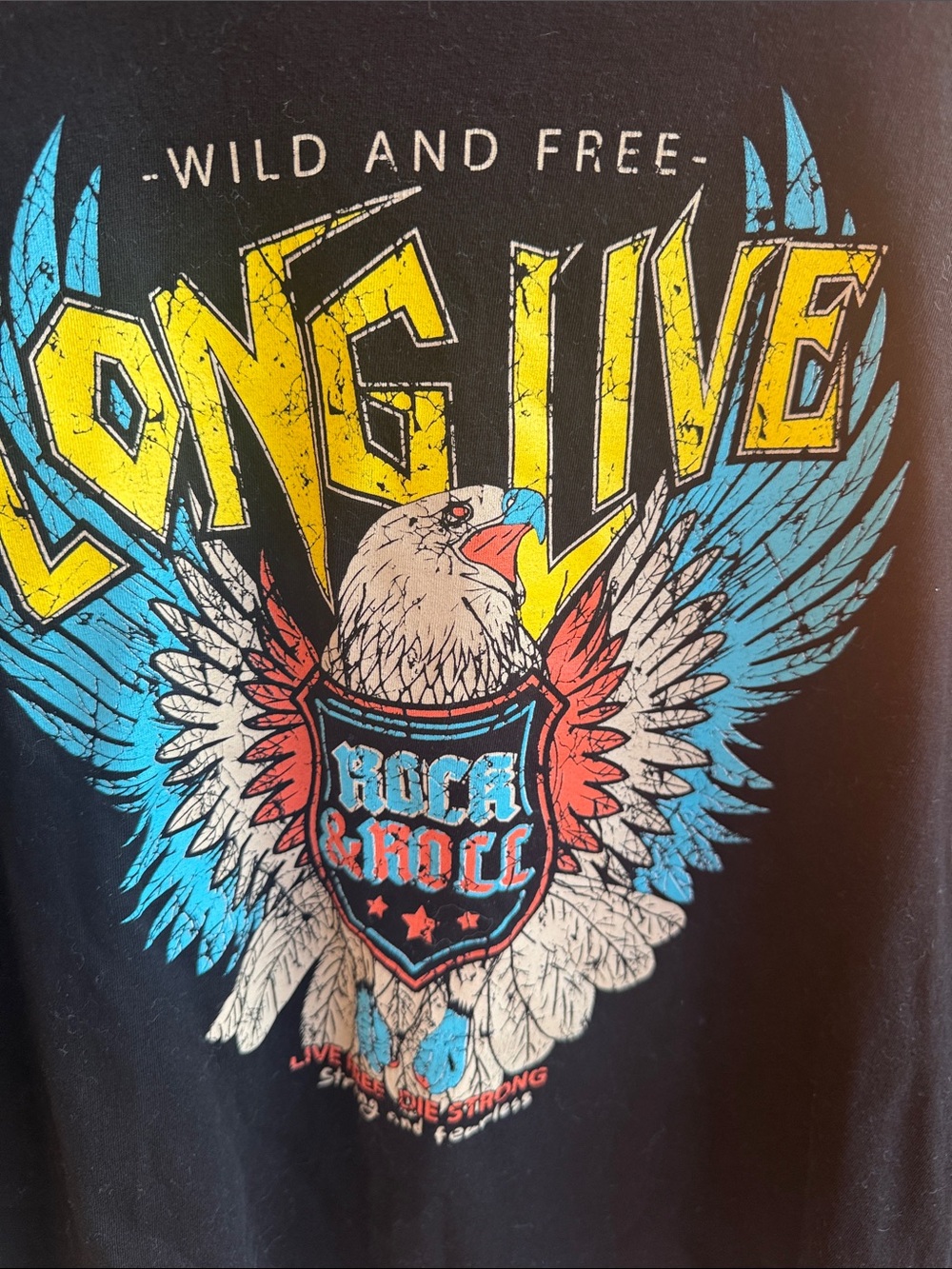 NOBRAND Black Graphic Tee with Eagle Design - Picture 2 of 7